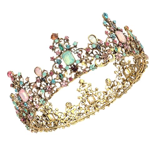 EPIGEIST バロックスルヴィンテージ王冠ヘッドバンド ラインストーン装飾 軽量で快適 ブライダルやパーティーに レディース用