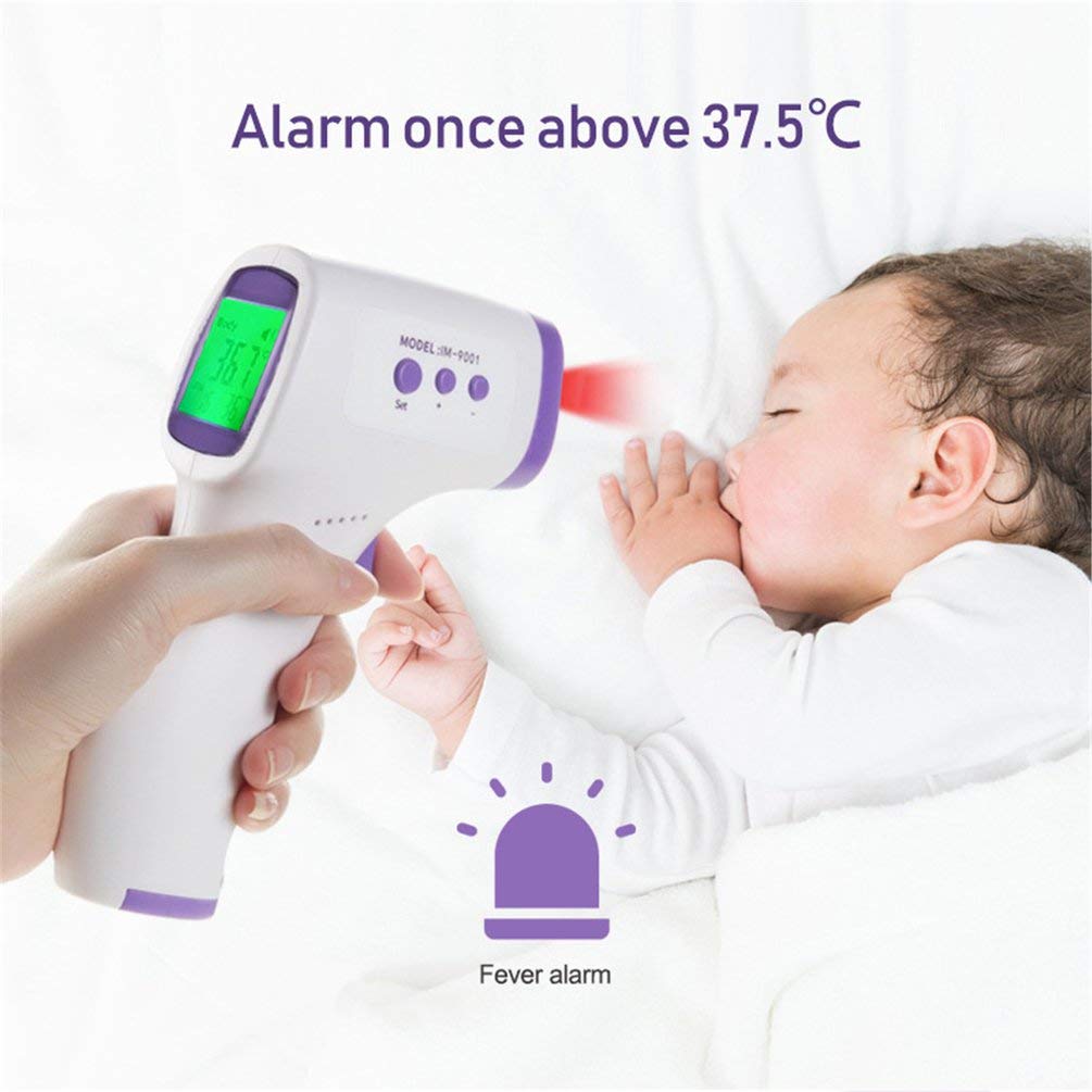 CHOULI Termometro elettronico a infrarossi Frontale per misurazioni della Temperatura Senza Contatto Termometro elettronico per la Temperatura corporea Bianco