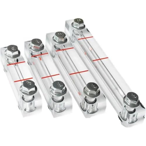 2PC Oil Level Gauge, Screw Air Compressor Oil Mirror Oil Sight Glass Oil Level Gauge Oil Window Hole Centre Distance 40 50 60 80 100 120 150 200MM(40mm Screw M10)