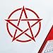Autocollant pour voiture avec motif de pentagramme, pentacle, gothique, sorcière, étoile, Satan 10 x 10 cm, couleur au choix