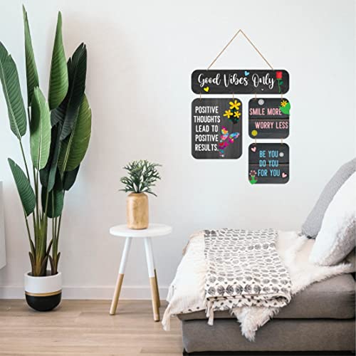 Image of Zesta Good Vibes Only Wooden Wall Hanging Decorative Items /Hanging Home Wall Decor Items /MDF Decoration Items /Cute Wall Art For Living Room /Home Decor Items Living Room
