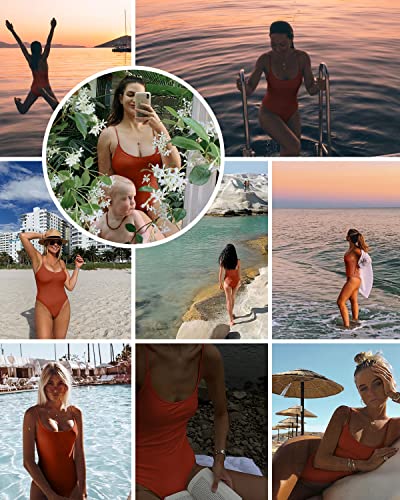 Image of Narecte Sexy One Piece Bathing Suit for Women Tummy Control High Cut One Piece Swimsuit Womens