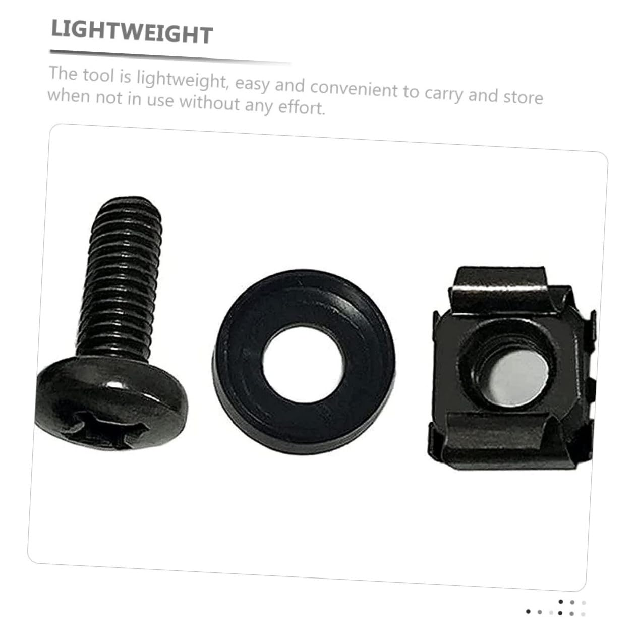 Cabilock Juego De 100 Tornillos M6 Para Rack Industrial, Tuercas Cuadradas Enjauladas y Arandelas Metálicas Negras, Kit Multifuncional Para Montaje En Bastidores y Armarios De Equipos Profesionales
