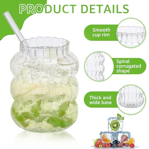 Set de 8 Vasos de Vidrio Transparente 650 ml miniatura 2