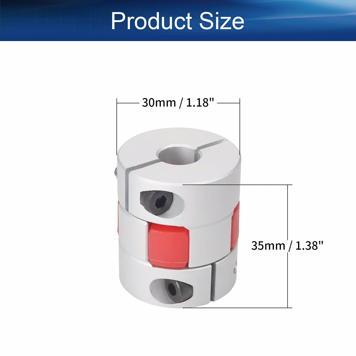 Lovejoy - 68514441464 41464 Size L090 Standard Jaw Coupling Hub, Sintered Iron, Metric, 25 mm Bore, 2.11