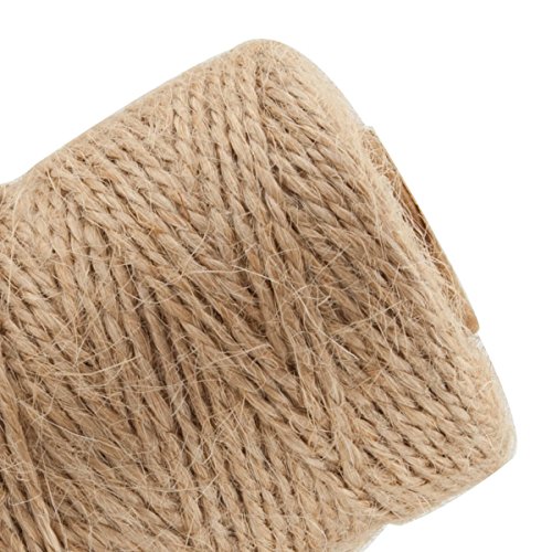 Ilikeec Jute Twine 656 Feet Natural Arts Crafts Jute Rope Durable Packing String For Photos, Gifts And Gardening Applications (2Mm 328Ft 2Pcs) #TOP1