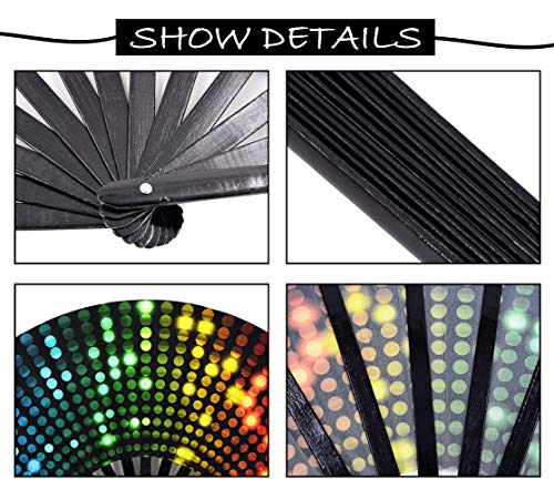 Meifan Rave Hand Fans Large Folding Fans For Women/Men thumb #3
