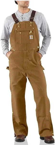 Carhartt Men's Zip To Thigh Bib Overall Unlined