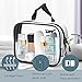 Toiletry Bag Kit Set: Hanging Travel Toiletry Bag + 311 TSA Cosmetic Liquid Bag + Ultralight Accessory Organizer Pouch (White Ripstop)