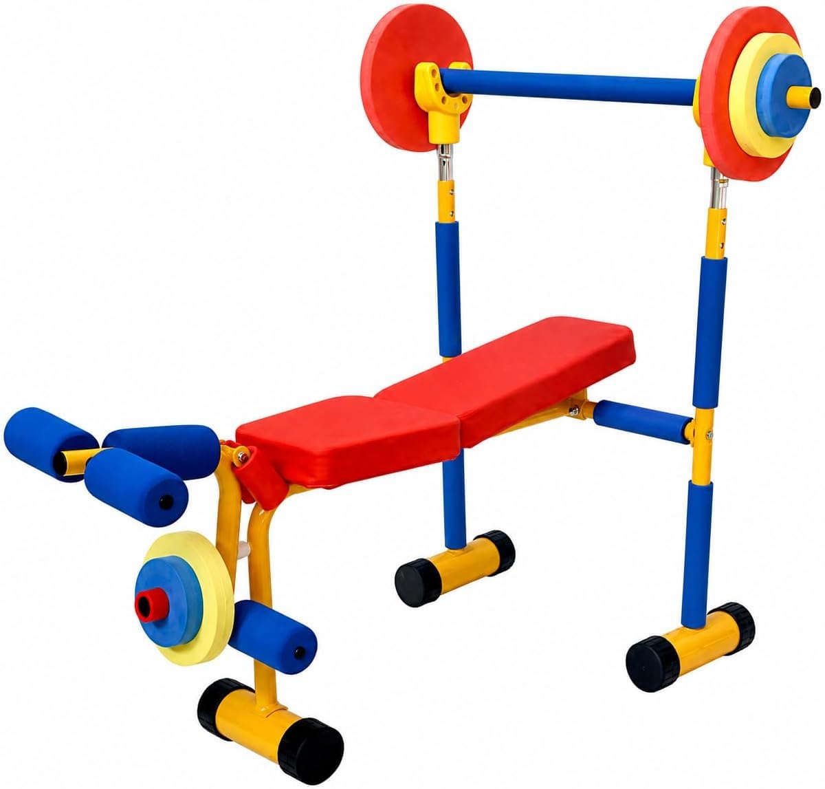 Juego de banco de pesas para niños de 3 a 8 años, equipo de ejercicio para interiores y exteriores, juego activo