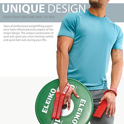Image of WARM BODY COLD MIND V1 Lifting Wrist Straps for Olympic Weightlifting - Rated at 660 lb - Hand Wraps for Powerlifting, Weight Lifting, Bodybuilding Functional /Cross Training, Deadlift Gym Bar, Cotton
