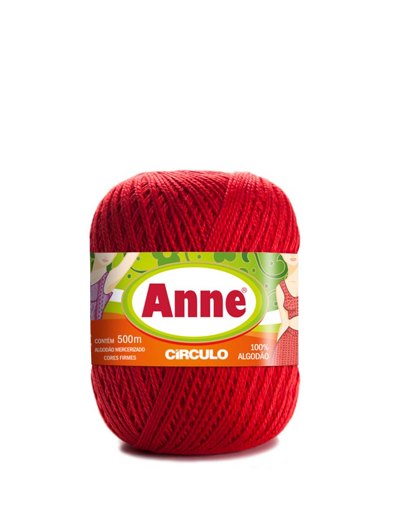 Anne Yarn by Círculo – 100% Mercerized Brazilian Virgin Cotton (Pack of 1 Ball) – 547 yds, 5.19 oz – Fingering (3583)