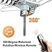 TV Antenna, Digital Outdoor Amplification High-Definition TV Antenna with a Range of 150 Miles, Remote Support for 4K 1080p Firestick 2 TV, with Mounting Pole