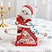 FUELEGO Climbing Santa,Santa Claus Musical Climbing Rope,Santas Electric Slide Climb Toys for Automatic Stairs,Playful Santas Race Game, Christmas Roller Climbing Toys Music for Toddlers Boys Girls