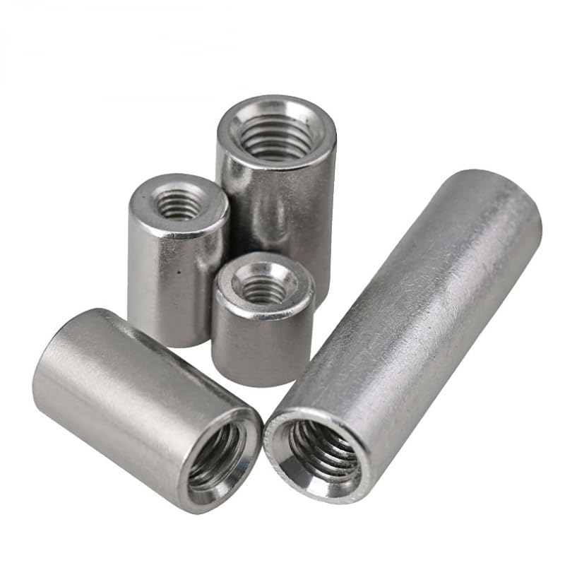 Nakrętka łącząca okrągła ze stali nierdzewnej 304, nakrętka tulejowa łącząca - wydłużenie o 3-6 mm, 6-10 mm, dł. 4-30 mm(5pcsx5x8x20mm)