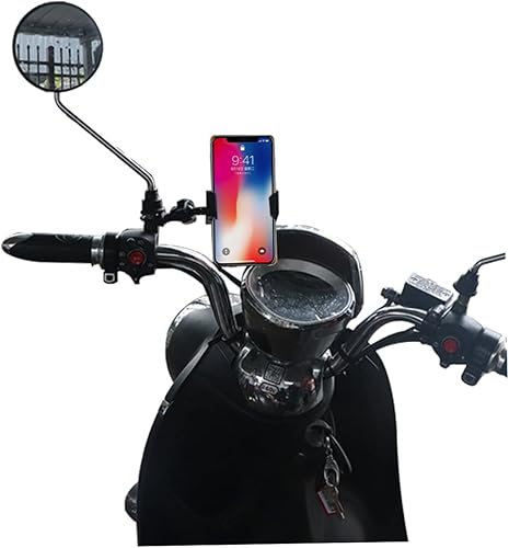 Miniatura 7 de CLISPEED Soporte para manillar de ciclismo, soporte de navegación, soporte para teléfono, proyector de toldo, soporte de teléfono negro, soporte