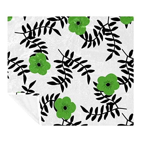 Couverture microfibre légère verte pour cocooning et voyage