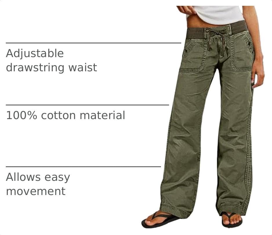 Image of Flamingals Straight Leg Drawstring Pants for Women