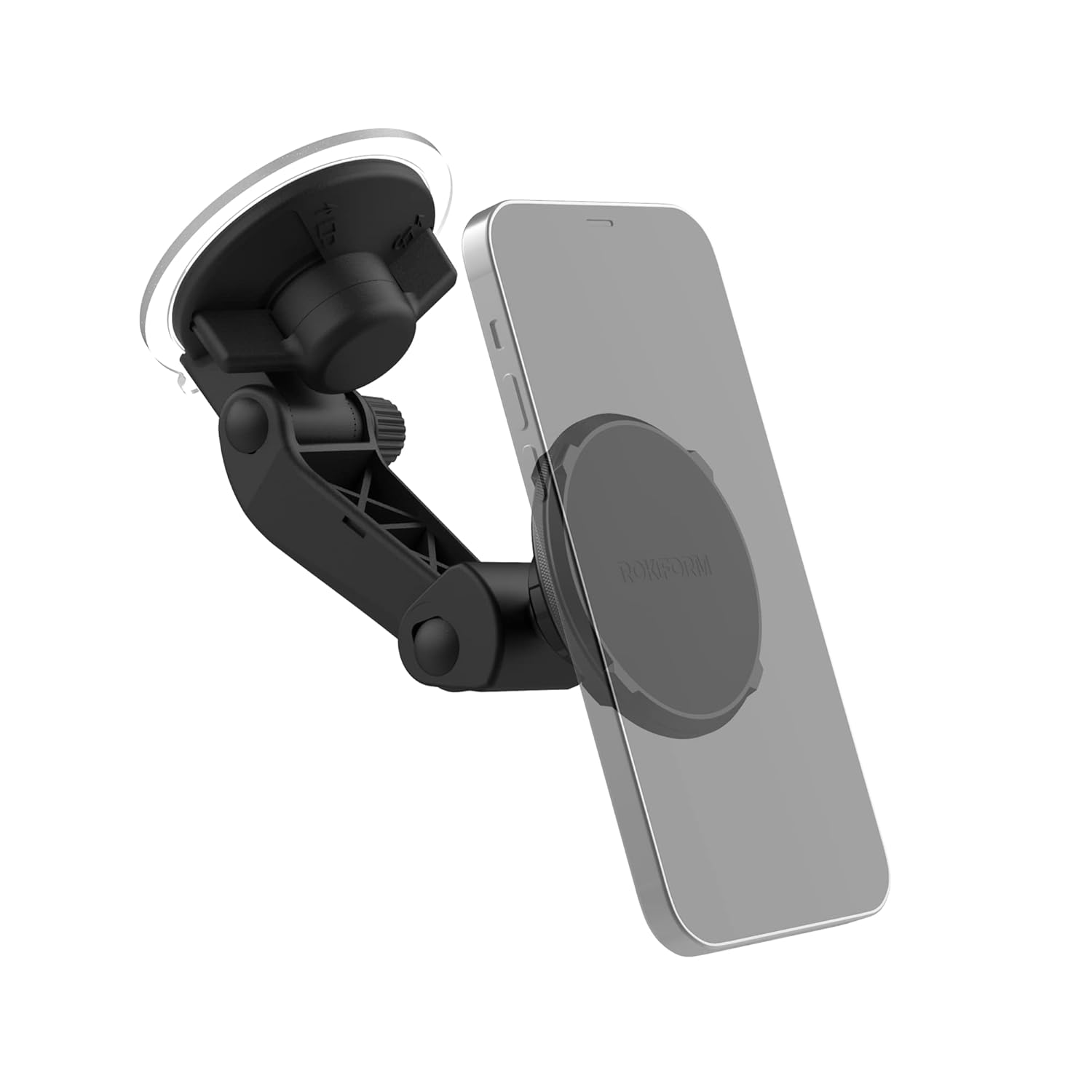 ROKFORM - Adjustable Magnetic Windshield Phone Holder Compatible with MagSafe Phone Cases and Cases Strong Suction Cup 210