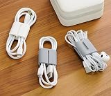 2PCS Cable Winder Clips, Reusable Cord Organizer, Portable Earphone Charger Cable Management Holder for Travel Desk