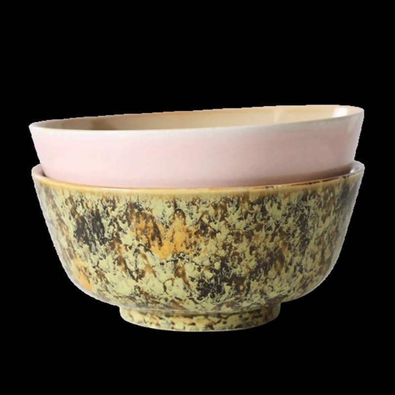 Ceramic Bowl Home Use Feature for Instant Noodles Fruit Snacks Restaurant Desserts Tall