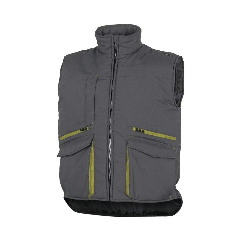 Delta Plus SIER2GVXX Weste Mit Mehreren Taschen Aus Polyester-Baumwolle, Grau-Grün, Größe XXL