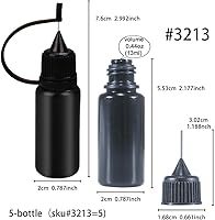 Vista 3 de Molde de silicona de fundición de resina UV con 5 botellas aplicadoras de punta de precisión, paquete de 10