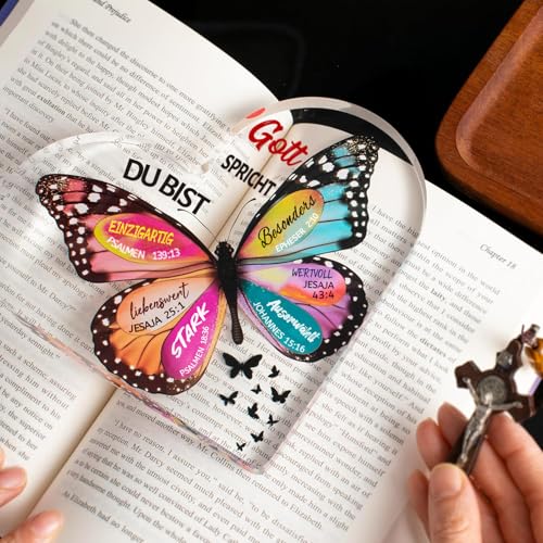Christliche Geschenke für Frauen, Acryl Schmetterling Plakette -Geschenke für Frauen Schwester Beste Freundin Mädchen Kollegin zum Weihnachten Geburtstag Ostern, Taufgeschenke für Mädchen