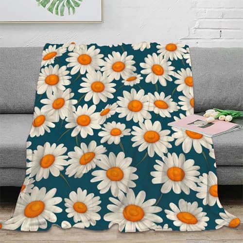 Couverture en flanelle douce jeté de canapé imprimé fleur 50x60inch - 3