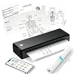 eSynic Portable A4 Thermal Printer Wireless Inkless Printer Support A4, B5, A5, 4", 3", 2" Paper Size Bluetooth/USB Thermal Printer Compatible with iOS, Android, Laptop for Office, Travel and Home