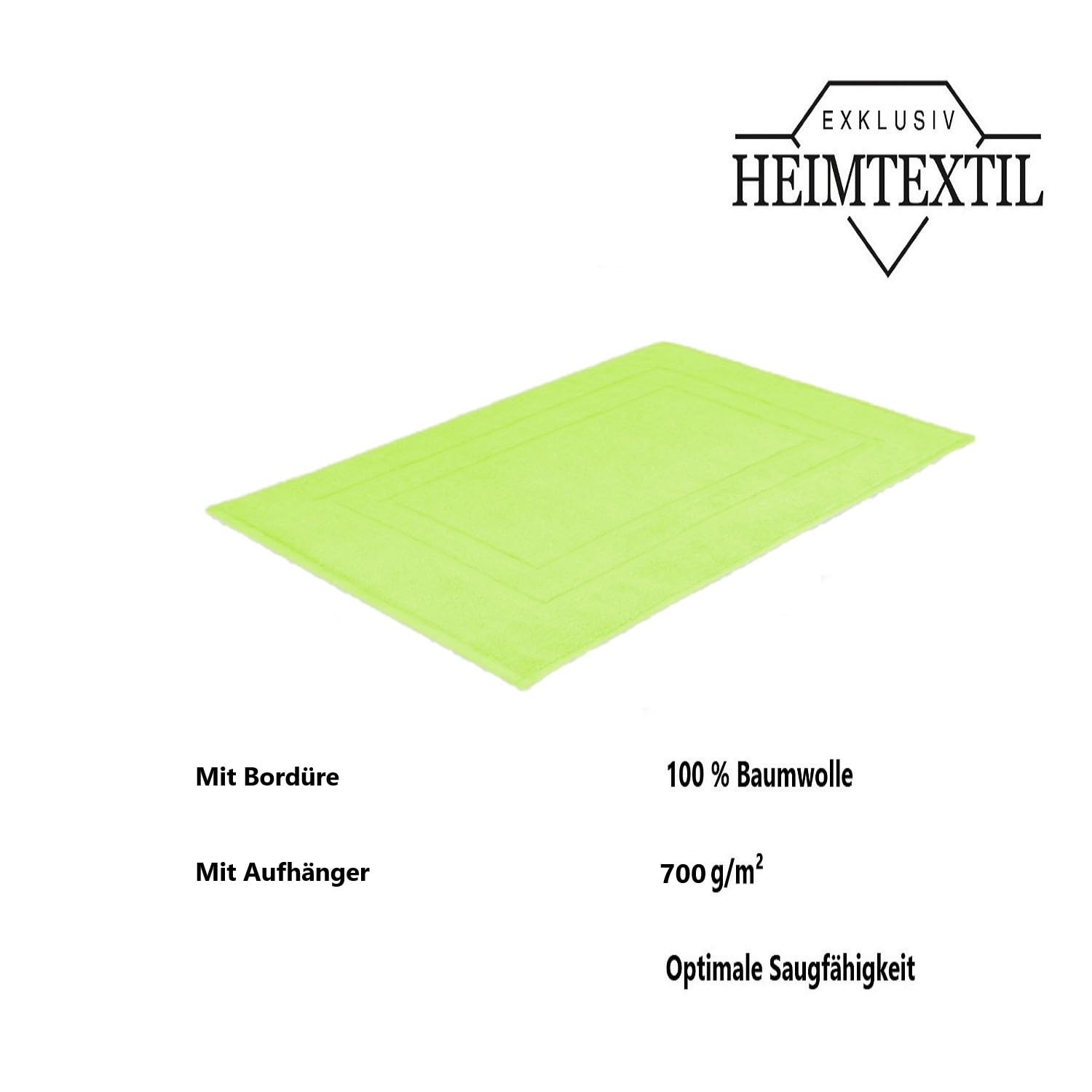 Serviettes De Bain EXKLUSIV HEIMTEXTIL - Set 2 Pièces 80x200cm - Coton Vert Pomme