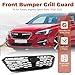 CZCJGD Front Bumper Upper Grille Compatible with Subaru Impreza 2017 2018 2019, Polished Chrome, OEM Style