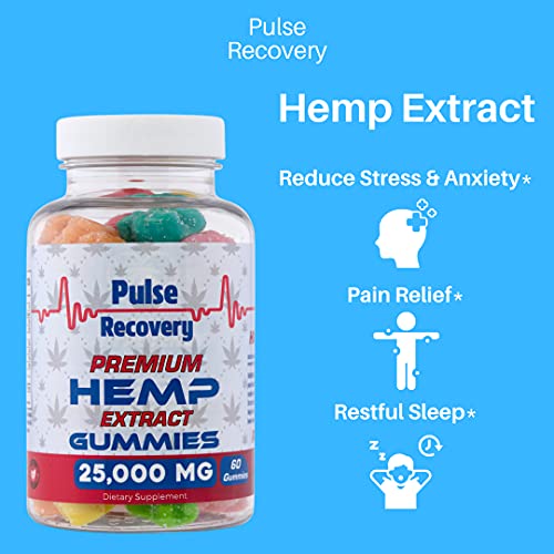 Hemp Gummies (2-Pack - 120 Count) Premium Hemp Extract Gummies - 25,000mg per Bottle - 100% Natural - Made in USA - Image 4