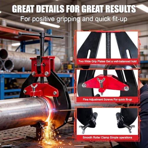 Alwalkee 8"-16" Heavy Duty Pipe Alignment Clamp, Professional Quick Release T-Handle for Welding & Fittin by ALWALKEE - Image 8