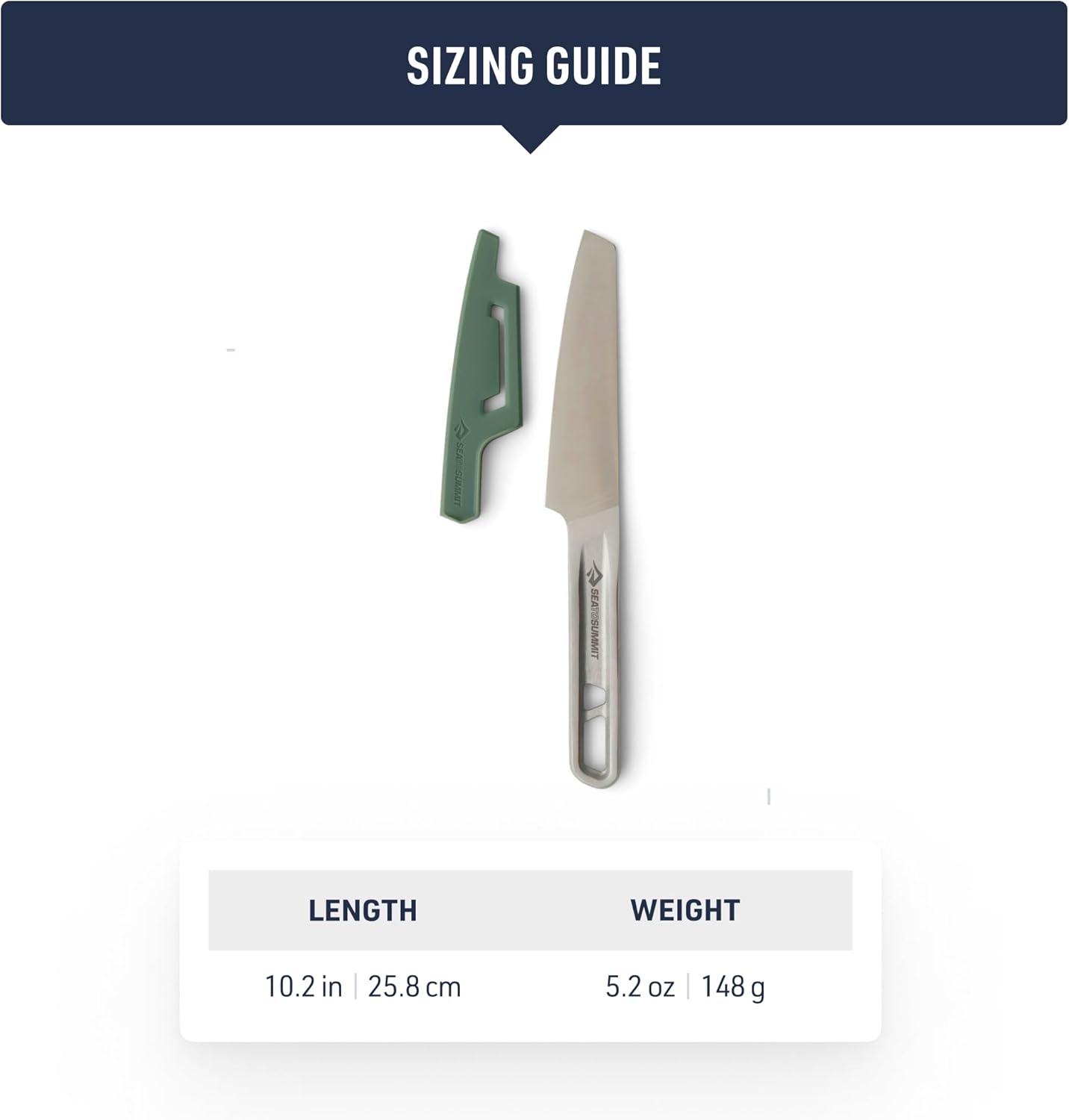 Sea to Summit Detour Stainless Steel Kitchen Knife for Camp Cooking