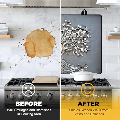 Image of Stove Top Cover for Electric Stove,Glass Stove Top Cover, Heat Resistant Glass Cooktop Cover, Stovetop Protector, Kitchen Decor, Dish Drying Mats Cover for Ceramic Washer Top 28.5x20.5 inch