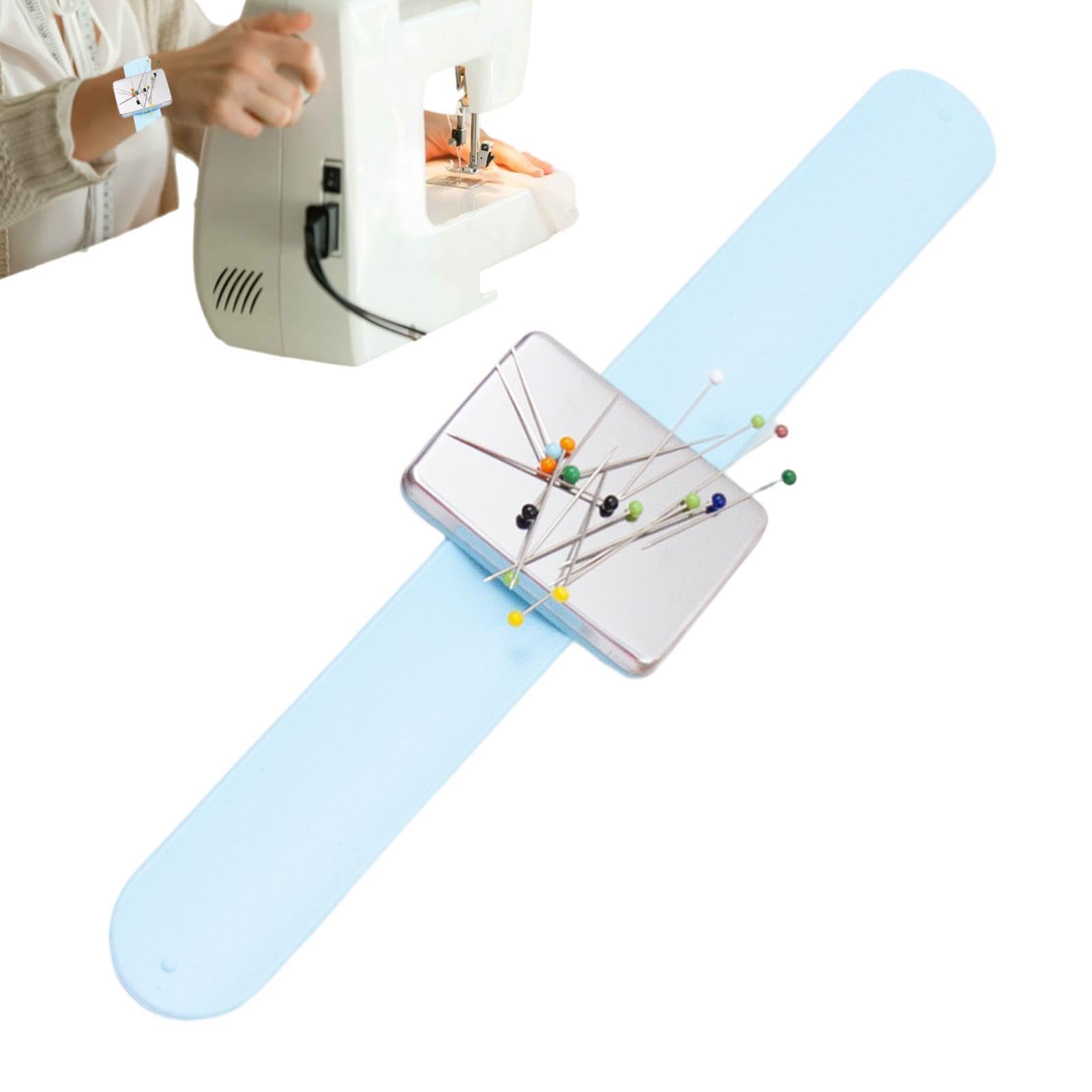 Generico Braccialetto Magnetico con Porta Spilli - Cinturino da Polso con | Puntaspilli - Puntaspilli Magnetico per Spilli da Cucito, Fermagli per Capelli E con Puntaspilli da Polso, per