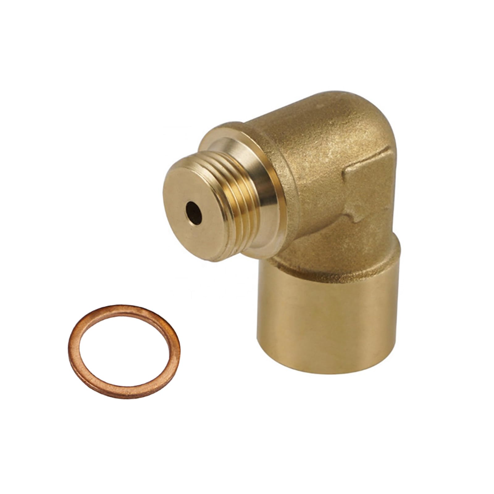 90° M18x1.5 O2 Sensor Extender Spacer with Copper Gasket for Car Catalytic