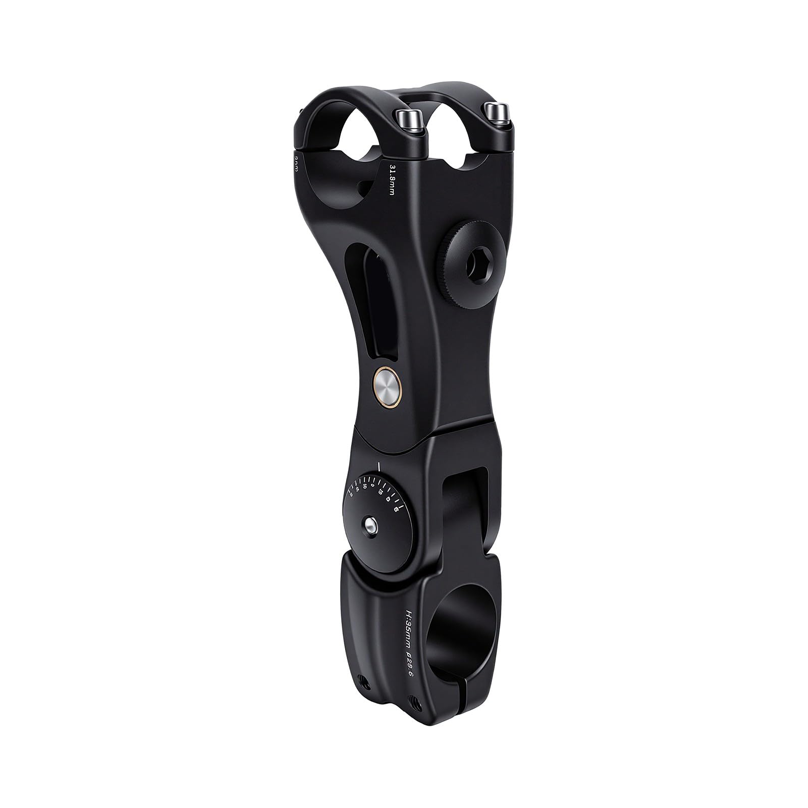 Alomejor Attacco Manubrio Bici con Sospensione Attacco Manubrio Regolabile 31,8 Mm Lega di Alluminio Forgiato 3D con Molle Intercambiabili Angolo di 60 Gradi per Ciclisti di Mountain Bike su Strada