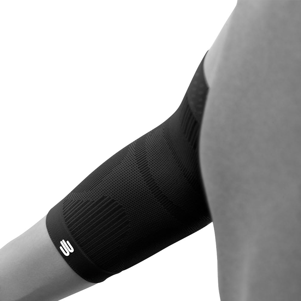 Bauerfeind Codera deportiva de compresión para codo, 1 codera unisex con compresión, para baloncesto, atletismo y deportes de pelota y golpeo, se puede llevar a la derecha e izquierda