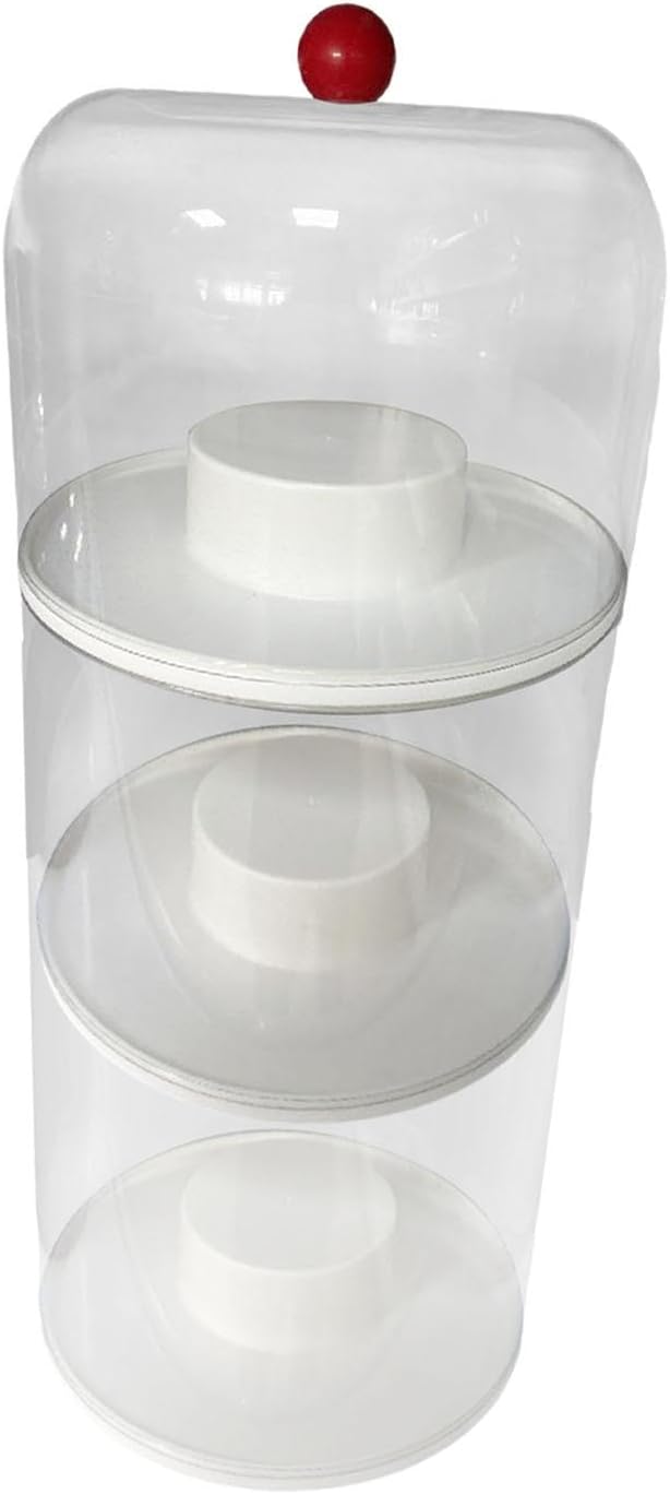 predolo Transparent Display Case for Figures with 360 Rotation and Dust Protection for Collectible Toys, 3 Tier