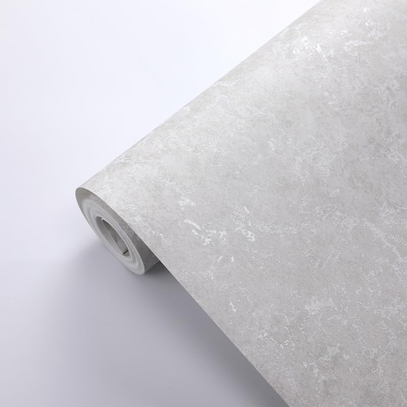 Cathpetic Grey Wallpaper Textured with Irregular Feature Mix Plain Wallpaper Decorative Luxury Wall Paper Roll for Living Room Bedroom Kitchen Front Room,3 Roll=15m²