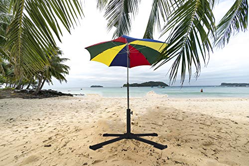 FLY HAWK Christmas Tree Stand, 1.25” Foldable Artificial Christmas Tree Metal Ornament Holder Universal Model Adjustable ,Umbrella Stand Artificial Christmas Tree for Pine SprucePoplar (Black)