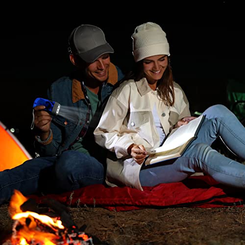 8 Pack Hand Crank Flashlight 3 Led Flashlight Powerful Emergency Safety Tool No Battery Required For Camping, Hiking, Outdoor Sports And Home Power Outage (Blue) #TOP4