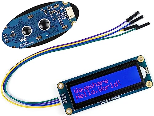 Bicool LCD1602 RGB DISPLAY-A Lcd1602 Rgb Display Module 16X2 Characters 16 Millions Rgb Backlight Colors 3.3V/5V I2C Bus Aip31068 Lcd Controller Pca9633 Rgb Driver Compatible cover