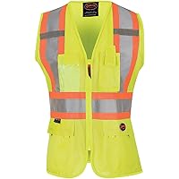 Vista 15 de Pioneer Chaleco de seguridad para mujer con bolsillos - Cinta reflectante de alta visibilidad - Para la construcción - Rosa
