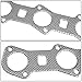 DNA Motoring GKTSET-F150-54L-V8 Aluminum Exhaust Manifold Header Gasket Set Replacement,Metallic