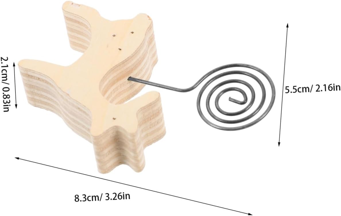 Chic Wooden Animal Memo Clip Holder Multi-Purpose Picture Stand for Home and Office Decor Cute Deer Design for Photos Notes and Menu Cards