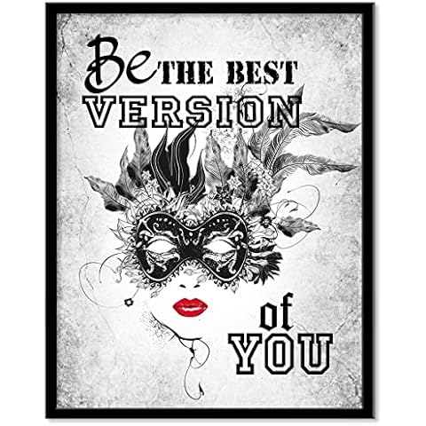 Inspirational Positive Quotes Wall Decor, Motivational Poster - Encouragement Gifts for Women.Be the best version of you.Prints without Frame Cover