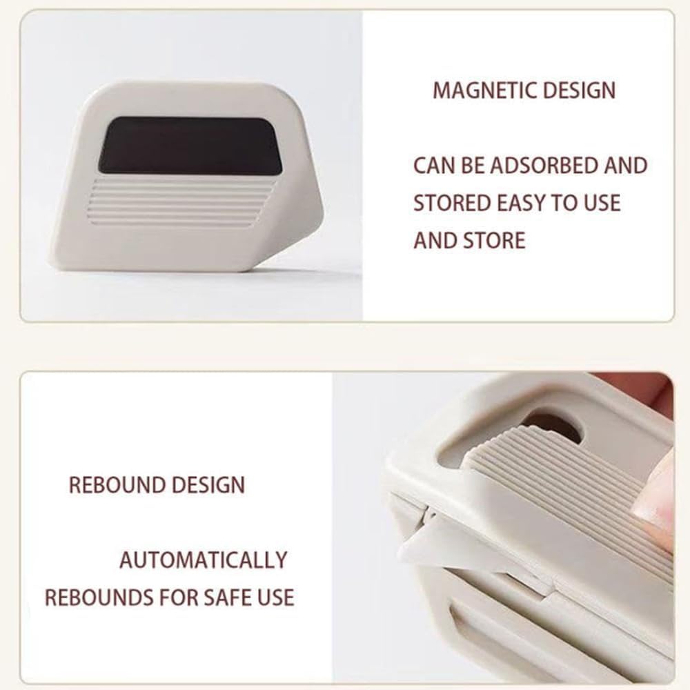 Auto-Retract Ceramic Mini Box Cutter, Mini Ceramic Paper Cutters, Magnetic Safety Blade, Portable Keychain Opener, Retractable Cardboard Cutter Right Angle Groove, Home Package Opener (White*2)